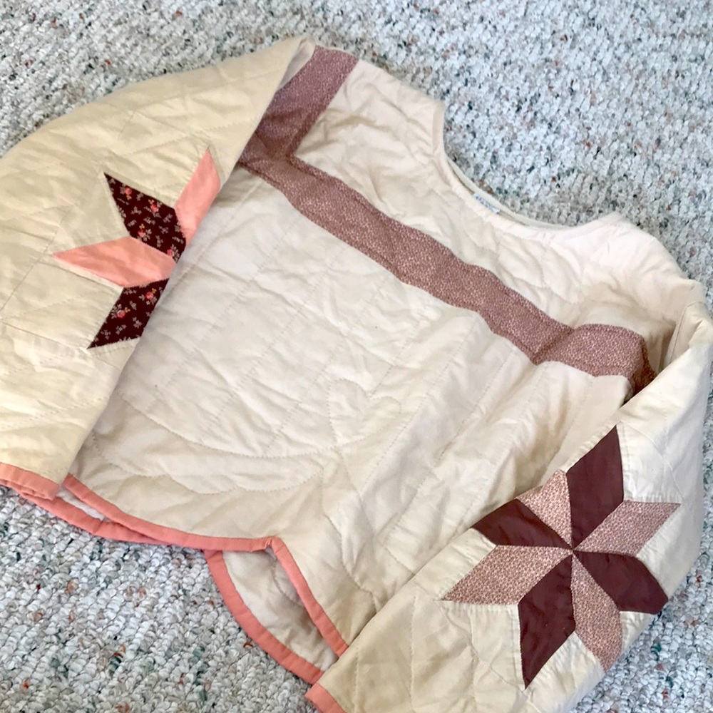 quilted sweatshirt- one of a kind